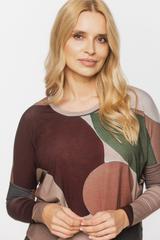 Bluzka w jesiennych kolorach z dzianiny wiskozowej