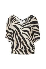 Bluzka w zwierzęcy wzór z dzianiny wiskozowej