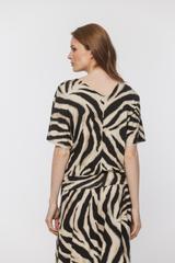 Bluzka w zwierzęcy wzór z dzianiny wiskozowej