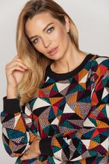Dzianinowa bluza w geometryczne wzory