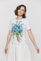 Bawełniana bluzka z aplikacją kwiatową
