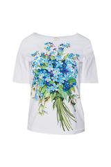 Bawełniana bluzka z aplikacją kwiatową