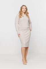 Bluzka z dzianiny sweterkowej z ozdobnymi złotymi guzikami