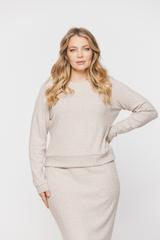 Bluzka z dzianiny sweterkowej z ozdobnymi złotymi guzikami