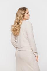 Bluzka z dzianiny sweterkowej z ozdobnymi złotymi guzikami