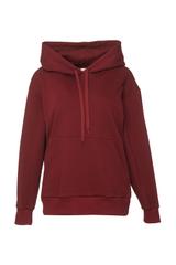 Bordowa bluza z kapturem w klasycznej formie