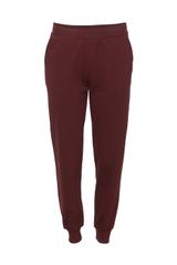 Bordowe sportowe spodnie z dzianiny bawełnianej