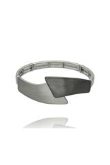 Stylowa bransoletka w kolorze ciemnego srebra