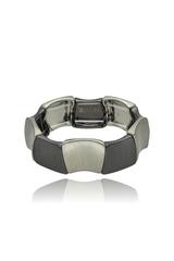 Rozciągliwa bransoletka w kolorze ciemnego srebra