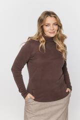 Brązowy golf z dzianiny wiskozowej