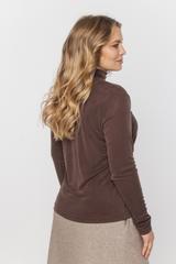 Brązowy golf z dzianiny wiskozowej