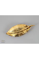 Elegancka broszka złoty listek