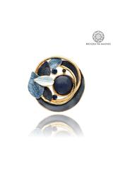 Magnetyczna broszka w odcieniach granatu