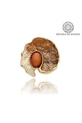 Artystyczna broszka na magnes z ręcznie malowaną żywicą