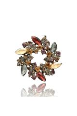 Ekskluzywna broszka w stonowanych kolorach