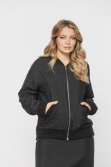 Casualowa pikowana bomberka z praktycznymi kieszeniami