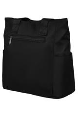 Casualowa pojemna torba z czarnej wysokogatunkowej tkaniny