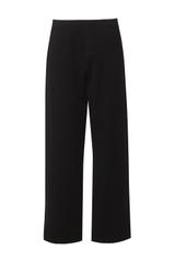 Casualowe czarne spodnie z dzianiny o prostej nogawce