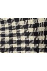 Trójkątna wełniana chusta w czarno-szarą kratkę