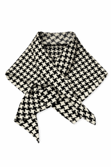 Wełniana chusta we wzór dużej pepitki