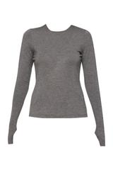 Ciemnoszara melanżowa bluzka z włókna bambusowego