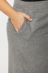 Ciepła szara spódnica z domieszką wełny