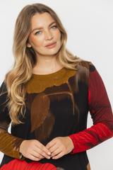 Codzienna trapezowa sukienka z dzianiny przed kolano