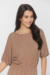 Codzienna wygodna sukienka z gumką w talii