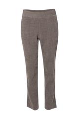 Codzienne spodnie z prążkowanej szarej dzianiny