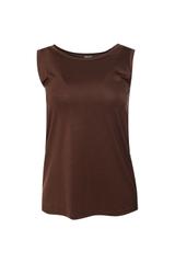 Codzienny wygodny top z brązowej dzianiny