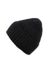 Czarna czapka z mieszanki angory i kaszmiru