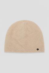 A soft beige hat with a blend of wool and cashmere