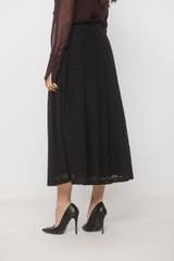 Czarna bawełniana spódnica z koronki