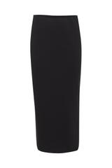 Czarna dzianinowa spódnica ołówkowa z ozdobnym zamkiem