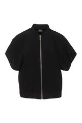 Czarna kamizelka o kroju bomberki