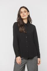 Czarna klasyczna koszula damska o prostym fasonie
