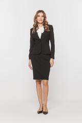 Czarna klasyczna spódnica z karczkiem