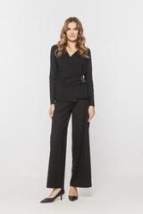 Czarna kobieca bluzka z dzianiny wiskozowej