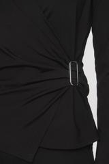 Czarna kobieca bluzka z dzianiny wiskozowej