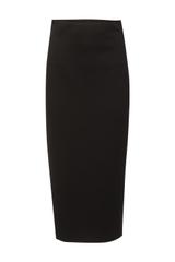 Czarna ołówkowa spódnica midi z elastycznego materiału
