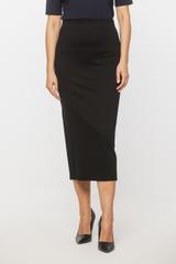Czarna ołówkowa spódnica midi z elastycznego materiału