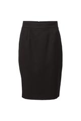 Czarna ołówkowa spódnica z rozporkiem z tyłu