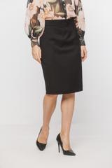 Czarna ołówkowa spódnica z rozporkiem z tyłu