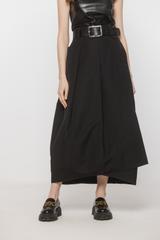 Czarna spódnica tulipan o długości midi