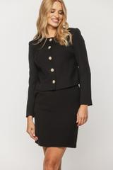 Czarna spódnica mini z bocznymi kieszeniami