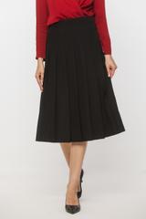 Czarna spódnica z zakładkami i podszewką