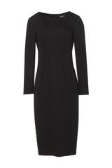 Czarna sukienka z dzianiny w klasycznym wydaniu