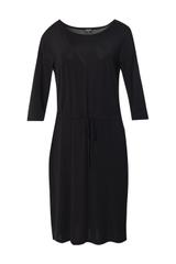 Czarna sukienka z gumką w talii