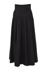 Czarna szeroka spódnica z bawełny w wersji maxi