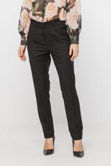 Czarne garniturowe spodnie ze zwężaną nogawką